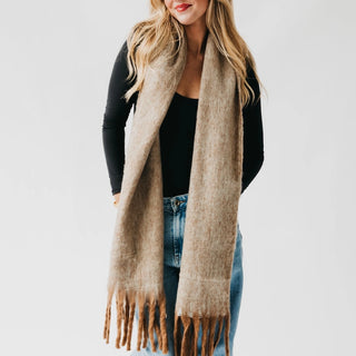 Helga Blanket Scarf / Tan