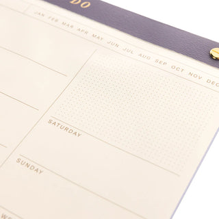 Blue Weekly Desk Pad