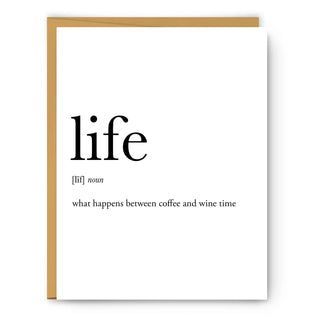 Life Definition Greeting Card
