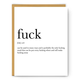 Fuck Definition Greeting Card