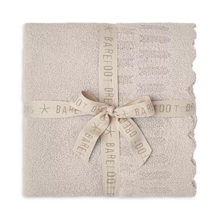 CozyChic Cotton Shell Texture Throw - Stone // Barefoot Dreams