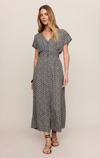 Sanna Iris Floral Midi Dress - Eclipse // Z Supply