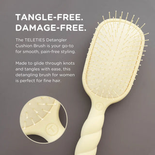 Detangler Brush For Fine Hair - Tan // Teleties