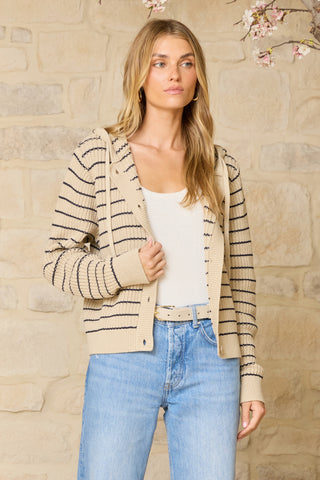 Singer Hooded Cardigan / Rye Combo // Stitches and Stripes
