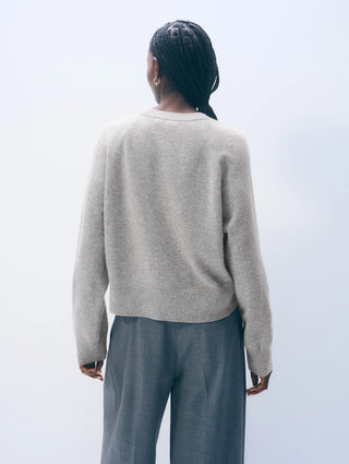Cashmere Easy Sweatshirt-Grey Heather