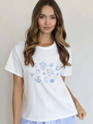 Enjoy the Little Things Tee - Gentle Spring - White