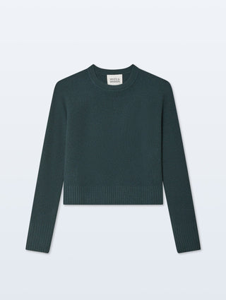 Cashmere Waffle Sweatshirt-Juniper Green