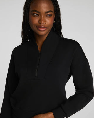 Spanx AirEssentials Shawl Collar Half Zip - Very Black
