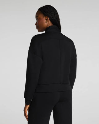 Spanx AirEssentials Shawl Collar Half Zip - Very Black