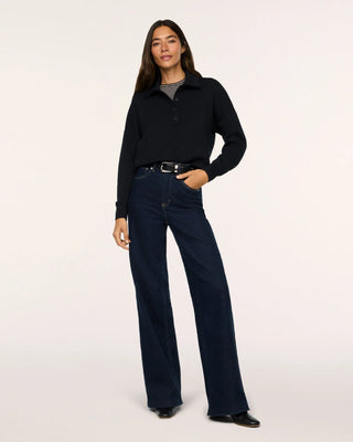Spanx AirEssential Rugby Collared Shirt // Very Black