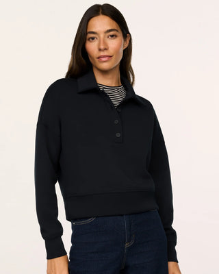 Spanx AirEssential Rugby Collared Shirt // Very Black