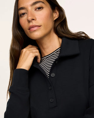Spanx AirEssential Rugby Collared Shirt // Very Black