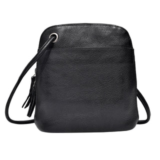 Lilly Handcrafted Leather Crossbody - Black