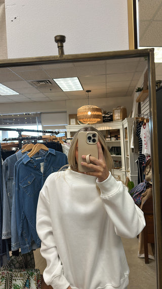 Mia Mockneck Sweatshirt - Ivory