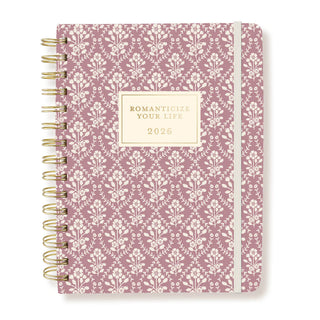 Floral Design Blockprint Spiral Bound Planner