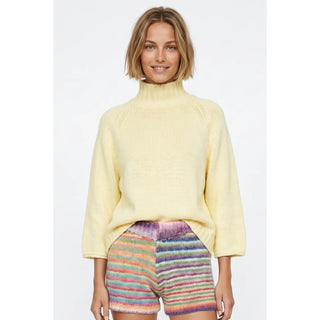 Lia Mock neck Batwing Sweater - Butter