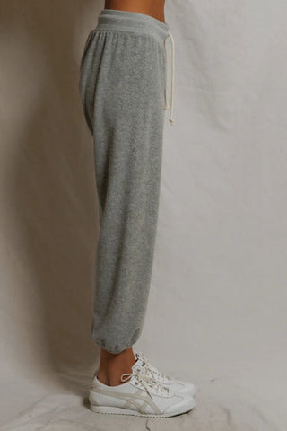 Gogo Loop Terry Jogger - Heather Grey // Perfect White Tee