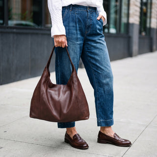 Petite Lindsey Shoulder Bag // Brown // Latico