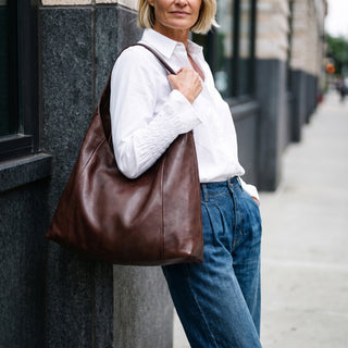Petite Lindsey Shoulder Bag // Brown // Latico