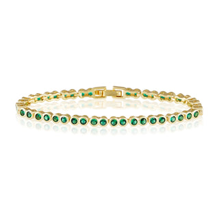 Bezel Tennis Bracelet - Emerald