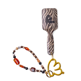 Kaxi Mini Scalp to Ends Brush - Zebra