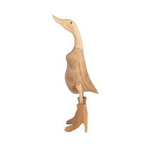 21" Wooden Duck w/ Rainboots