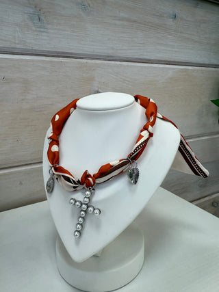 Silk Scarf Charm Necklace