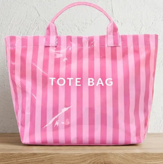 Pink on Pink Striped TOTE Bag