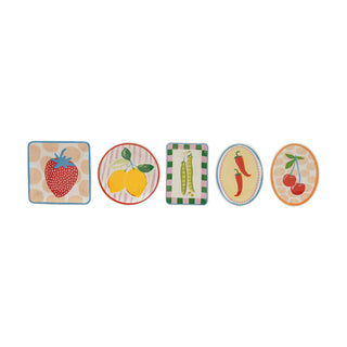 Fruit & Veggies Image Small Stoneware Dish