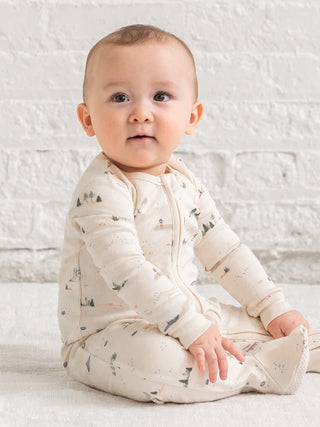 Peyton Zipper Sleeper - Lake / Barn + Mint