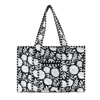 Quilted Print Tote Bag - Large
