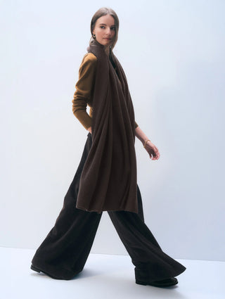 Cashmere Travel Wrap-Dark Umber - White & Warren