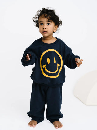 Navy Happy Sweatsuit