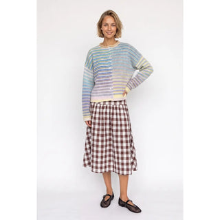 Lola Striped Cardigan - Lime Mix