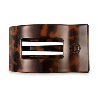 Flat Rectangle Hair Clip - Medium - Tortoise // Teleties