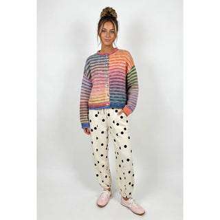 Lola Striped Cardigan - Rainbow Mix