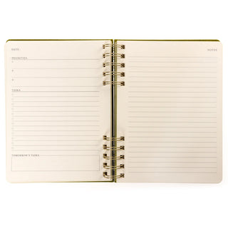Olive Green Fabric-Bound Task Journal