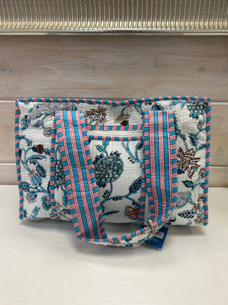 Quilted Print Tote Bag - Small