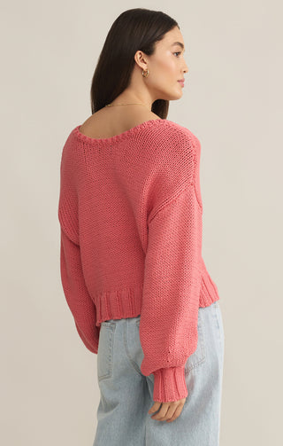 Z Supply Vida Sweater - Sunset Pink