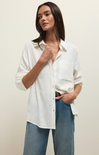 Alfie Button Up Shirt - White // Z Supply