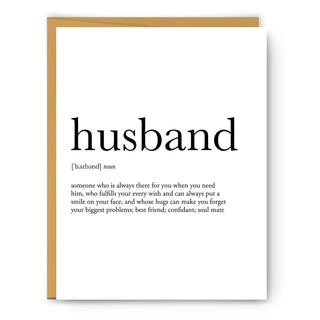 Husband Definition Love Card