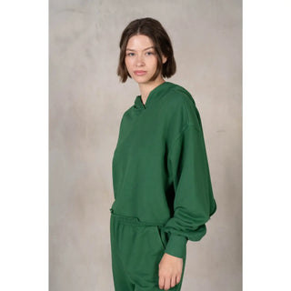 Karina Heavy Cotton French Terry Sweat Hoodie - Hunter Green