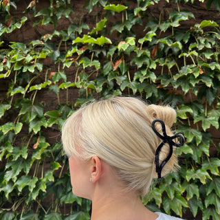 Ballet Bow Acetate Claw Clip - Black