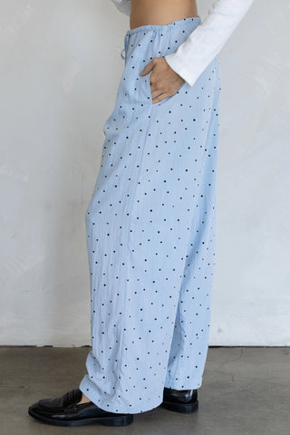 Eliana Polka Dot Pants - Light Blue