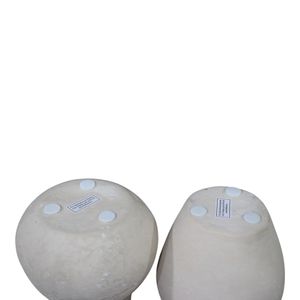 Ivory Grooved Lines Bud Vases