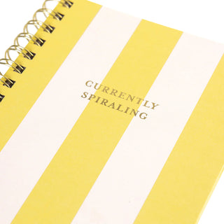 Spiraling Modern Journal - Lemon Yellow Stripe