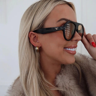 Nora Two Toned Hoops