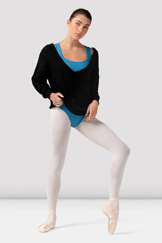 Z30014 Wide Neck Oversize Knitwear Top / Black