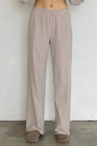 Levi Striped Pants - Almond