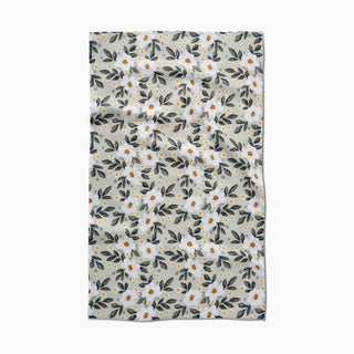Painted Spring Flowers Tea Towel // Geometry